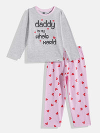 Moms Love Kids Girls Printed Pure Cotton Clothing Set