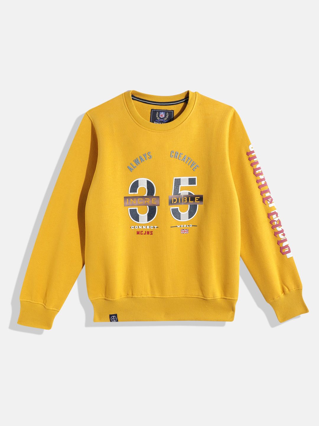 Monte Carlo Boys Typography Printed Sweatshirt