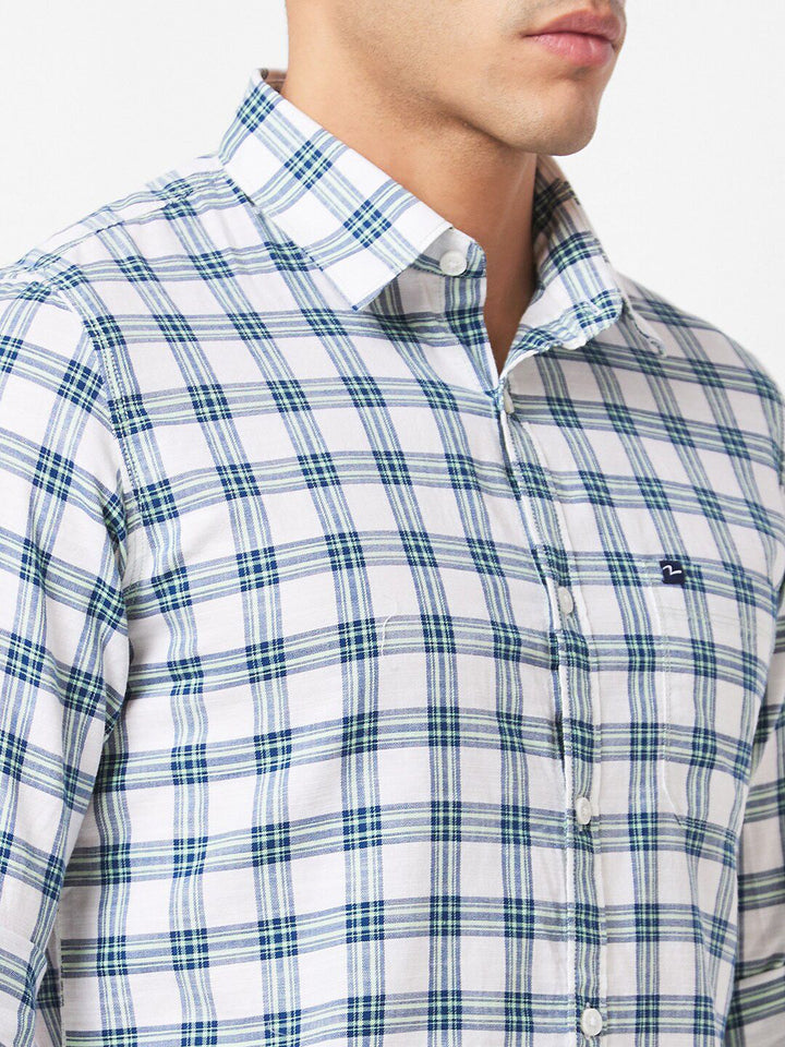 SPYKAR Checked Slim Fit Cotton Casual Shirt