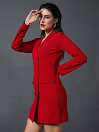 SASSAFRAS worklyf Shawl Collar Sheath Blazer Dress