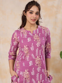 SANSKRUTIHOMES Floral Printed Pure Cotton Night Suit
