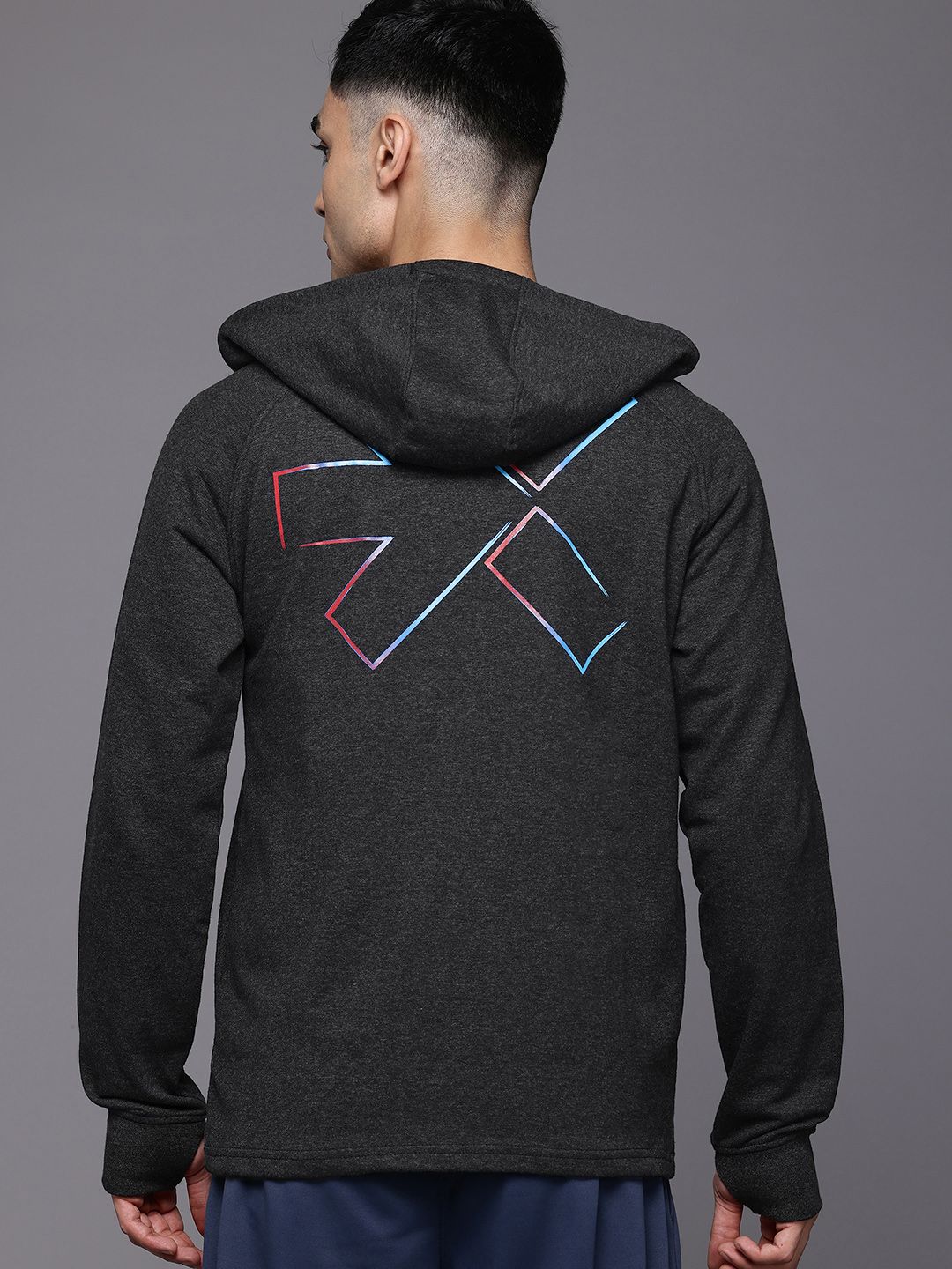 HRX by Hrithik Roshan Trial Tracers Brand Logo Printed Hooded Running  Sweatshirt