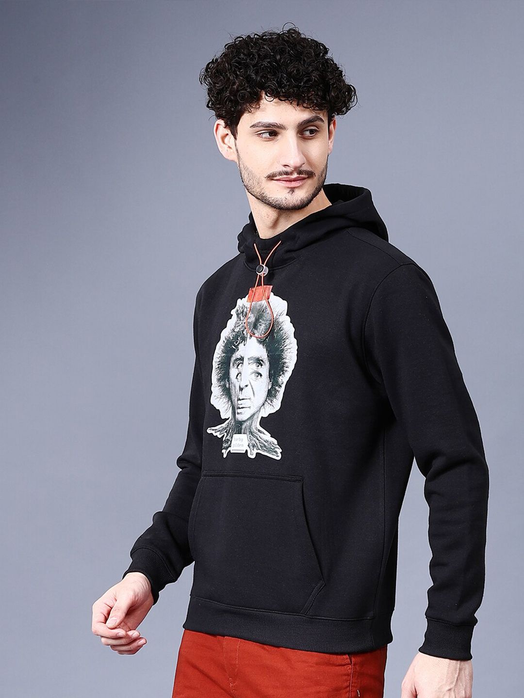 The Indian Garage Co Graphic Printed Hooded Sweatshirt