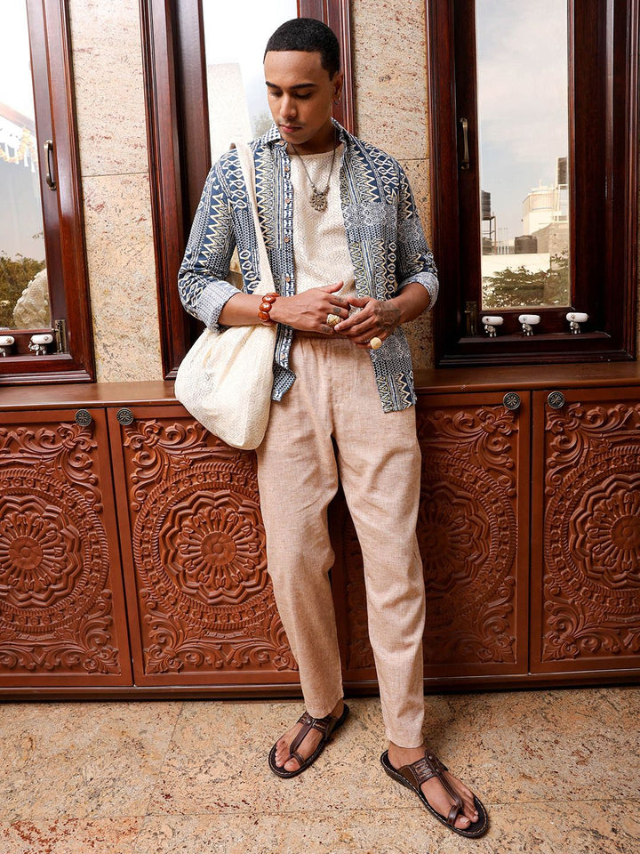 The Indian Garage Co Men Slim Fit Indie Printed Resortwear Shirt