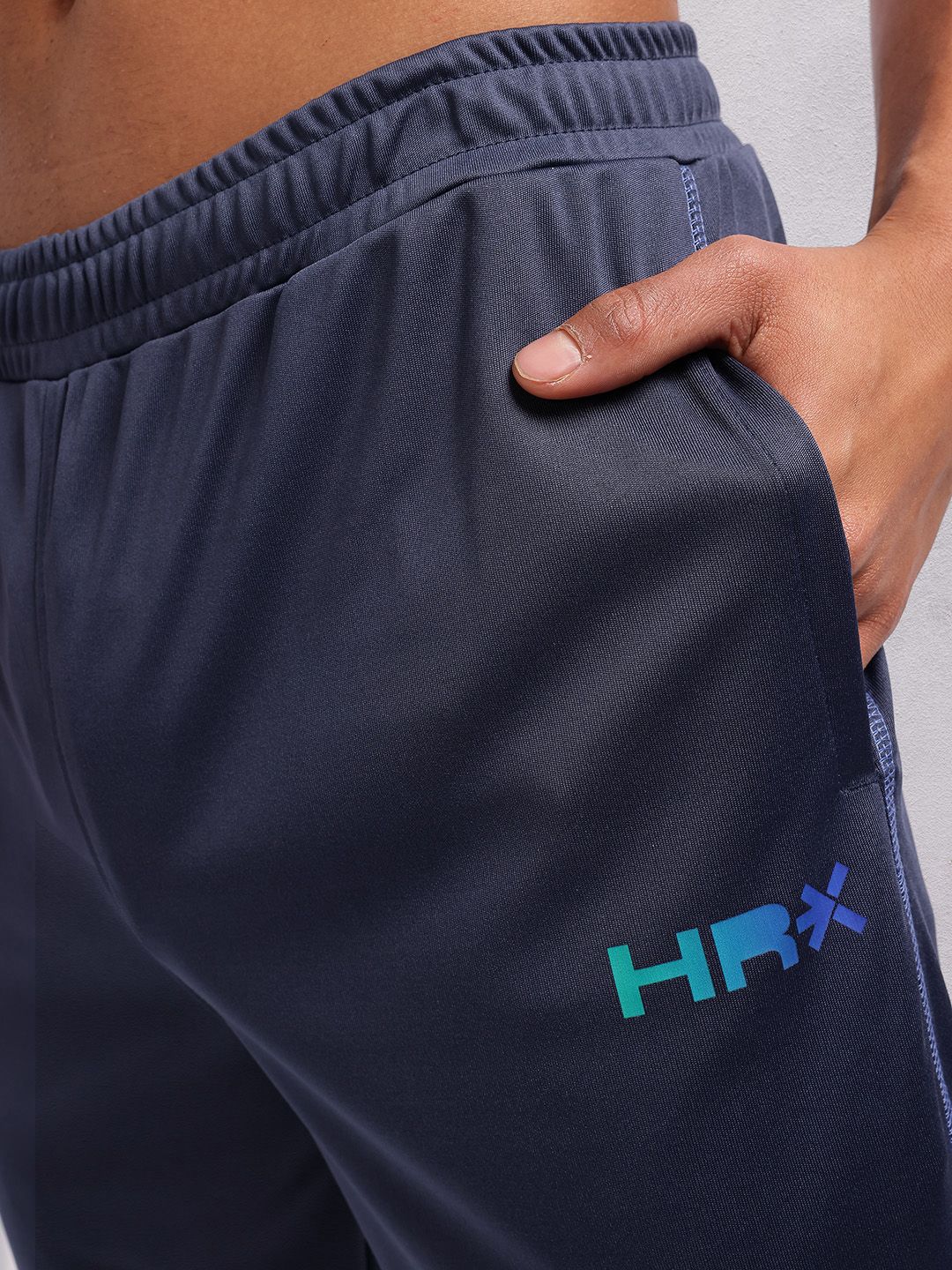 HRX oleh Hrithik Roshan Lelaki Mid-Rise Rapid-Dry Training Joggers