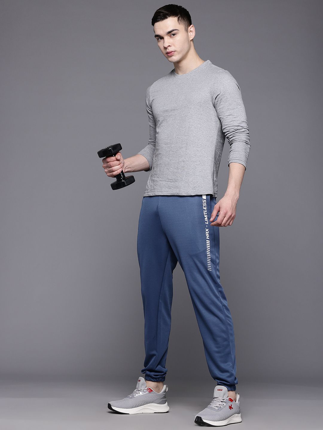 HRX by Hrithik Roshan Men Typography Printed Regular Fit Rapid-Dry Training Joggers