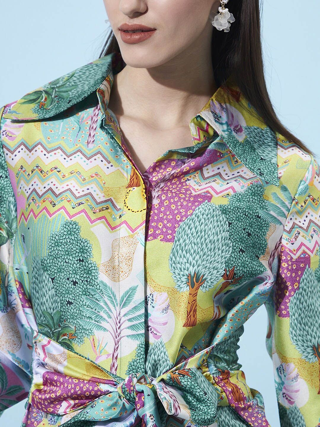 Athena Women Tropical Printed Co-Ords
