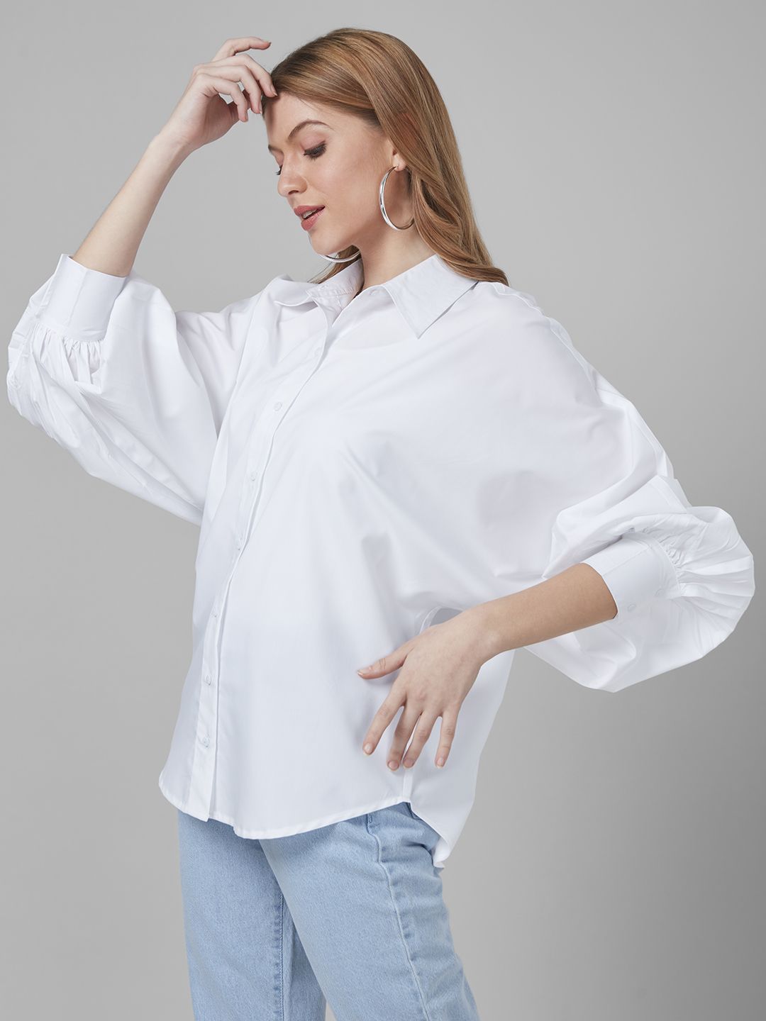 Style Quotient Women Solid Oversized Casual Shirt