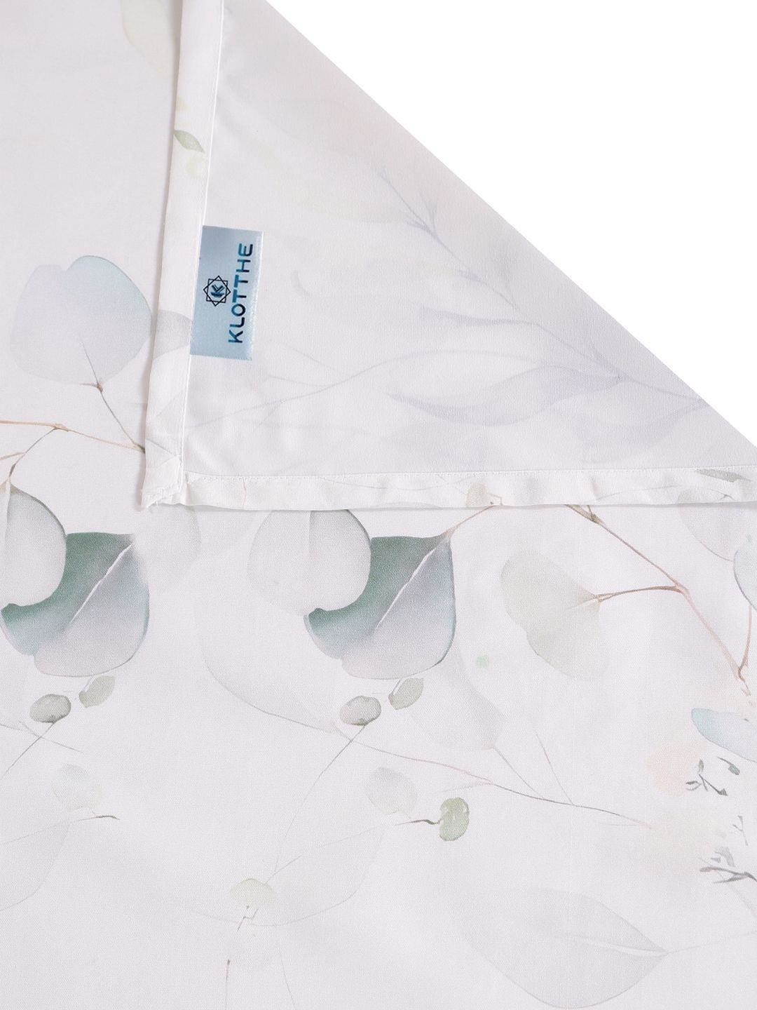 KLOTTHE White Floral Printed Flat 400 TC Double King 7D Cadar Dengan 2 Sarung Bantal
