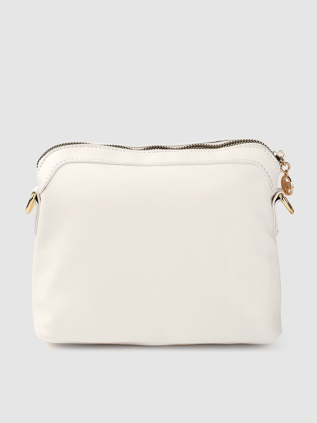 Lino Perros Women White Quilted Sling Bag