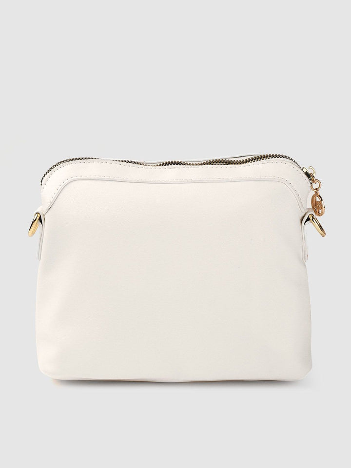 Lino Perros Women White Quilted Sling Bag