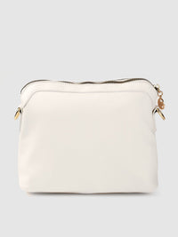 Lino Perros Women White Quilted Sling Bag