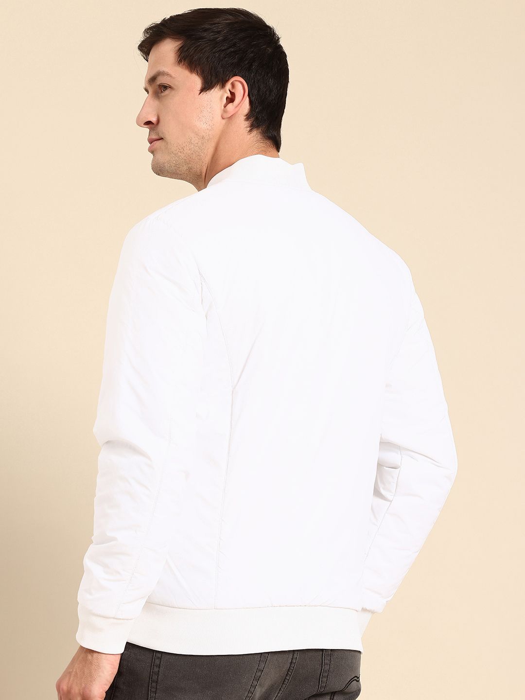 Being Human Mandarin Collar Long Sleeves Bomber Jacket