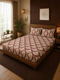 Moda Rapido X KLOTTHE Coklat Floral 300 TC Cadar King dengan 2 Sarung Bantal
