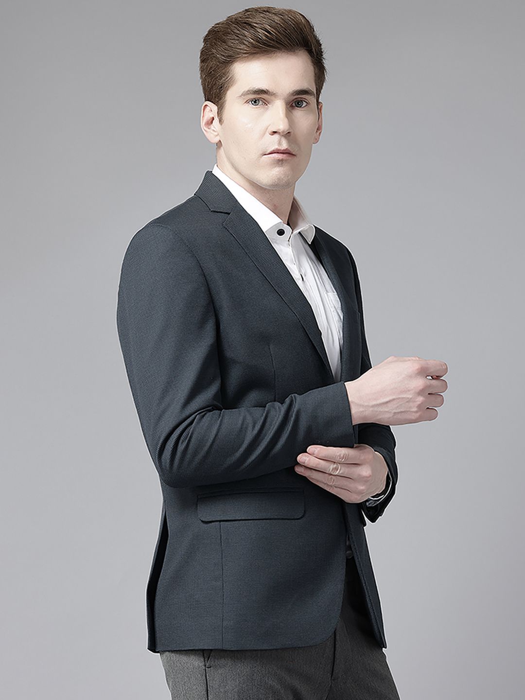 Park Avenue Single-Breasted Slim Fit Formal Blazer