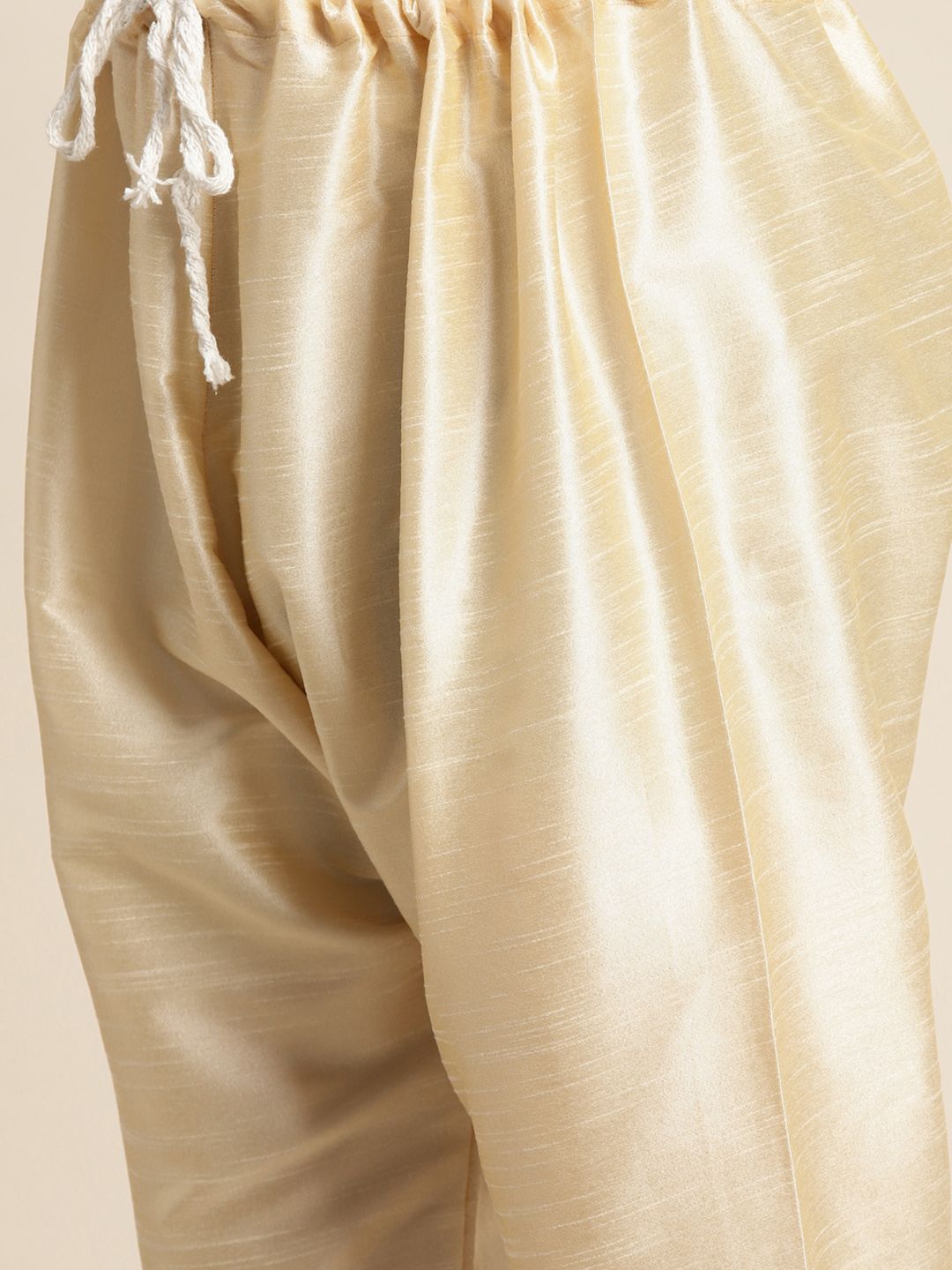 SOJANYA Men Gold-Toned Ethnic Motifs Kurta with Churidar