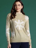 DressBerry Fair Isle Acrylic Pullover with Fuzzy Detail
