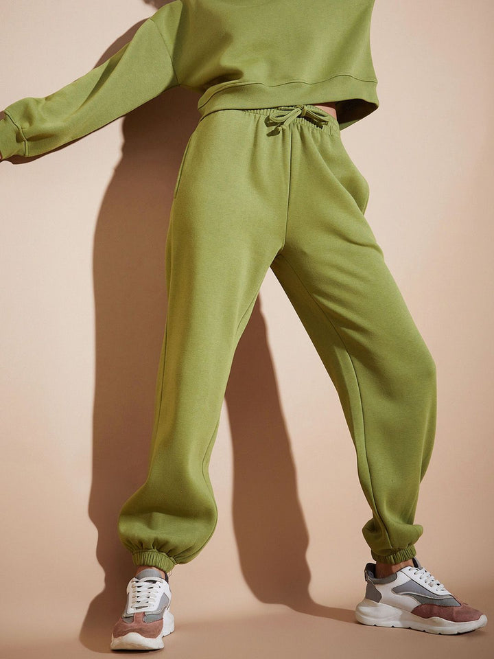SASSAFRAS BASICS Women Relaxed Fit Mid-Rise Fleece Joggers