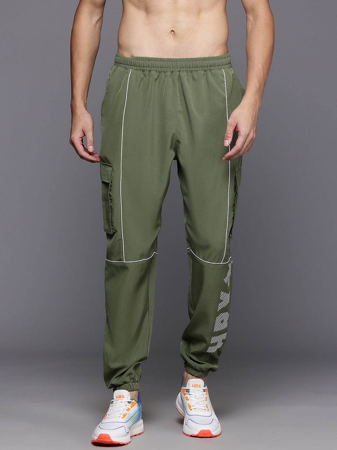 HRX by Hrithik Roshan Men Rapid-Dry Cargo Style Training Joggers
