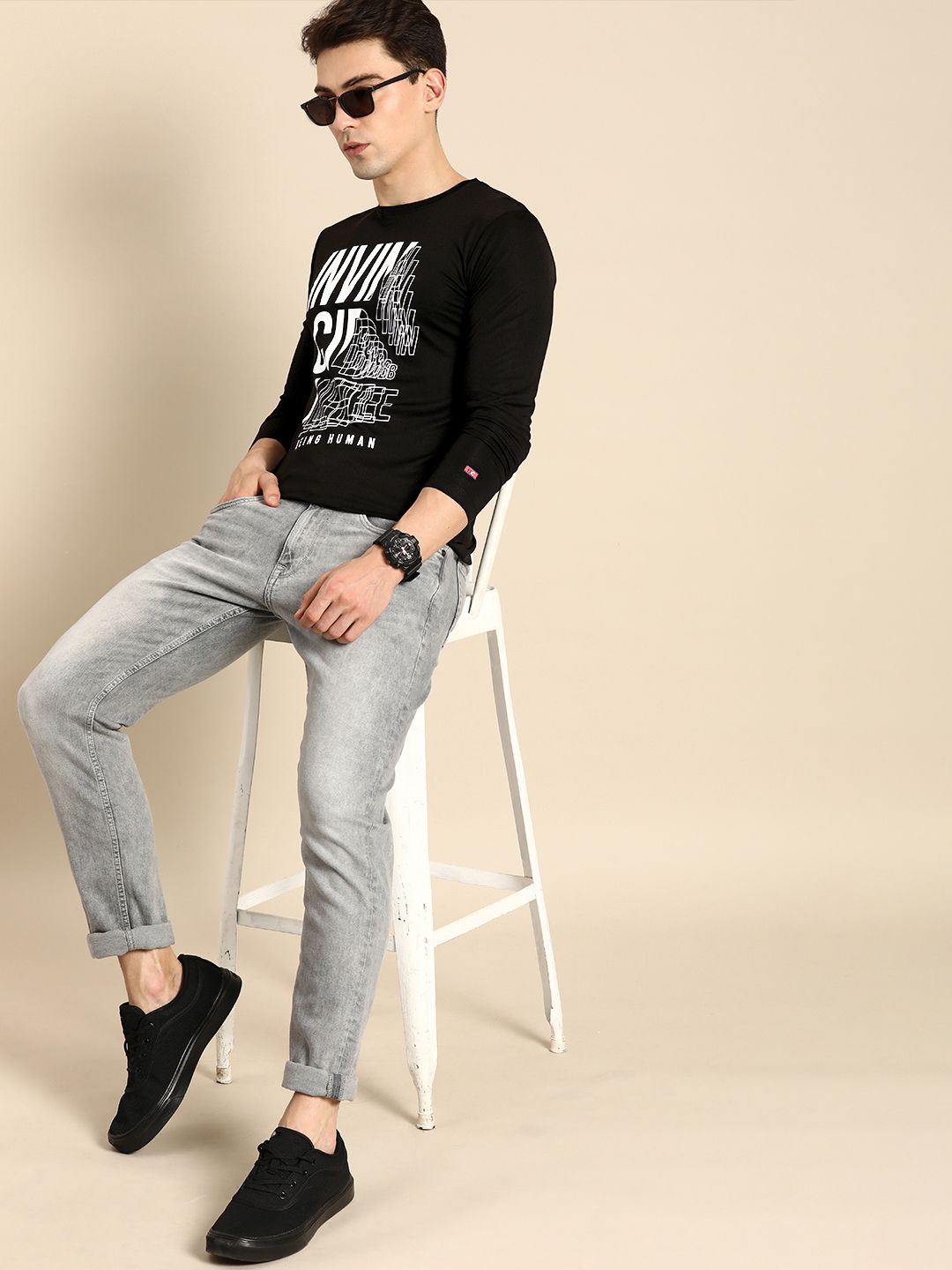 Being Human Clothing Men Typography Printed T-shirt
