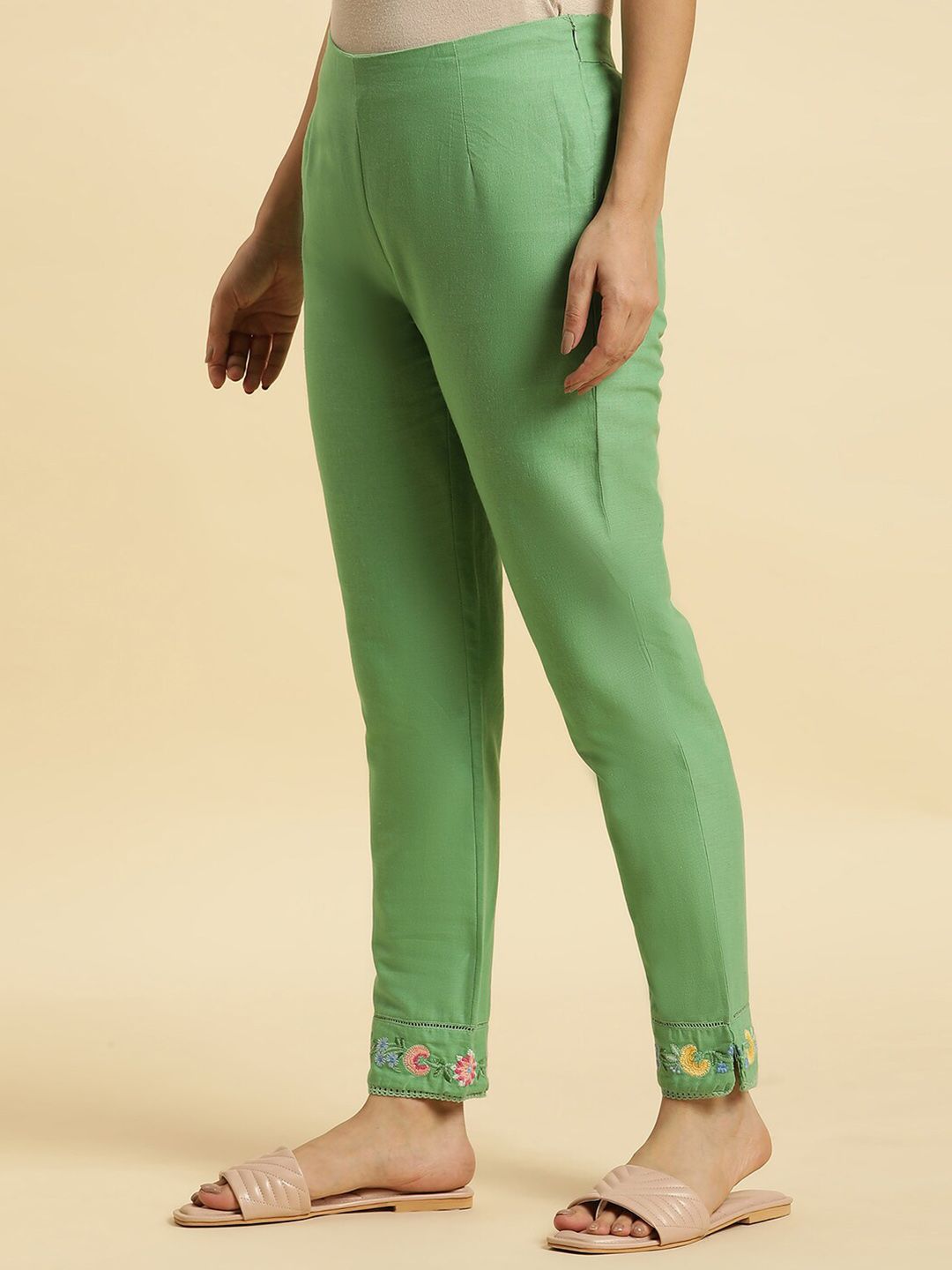 W Women Mid-Rise Slim Fit Trousers