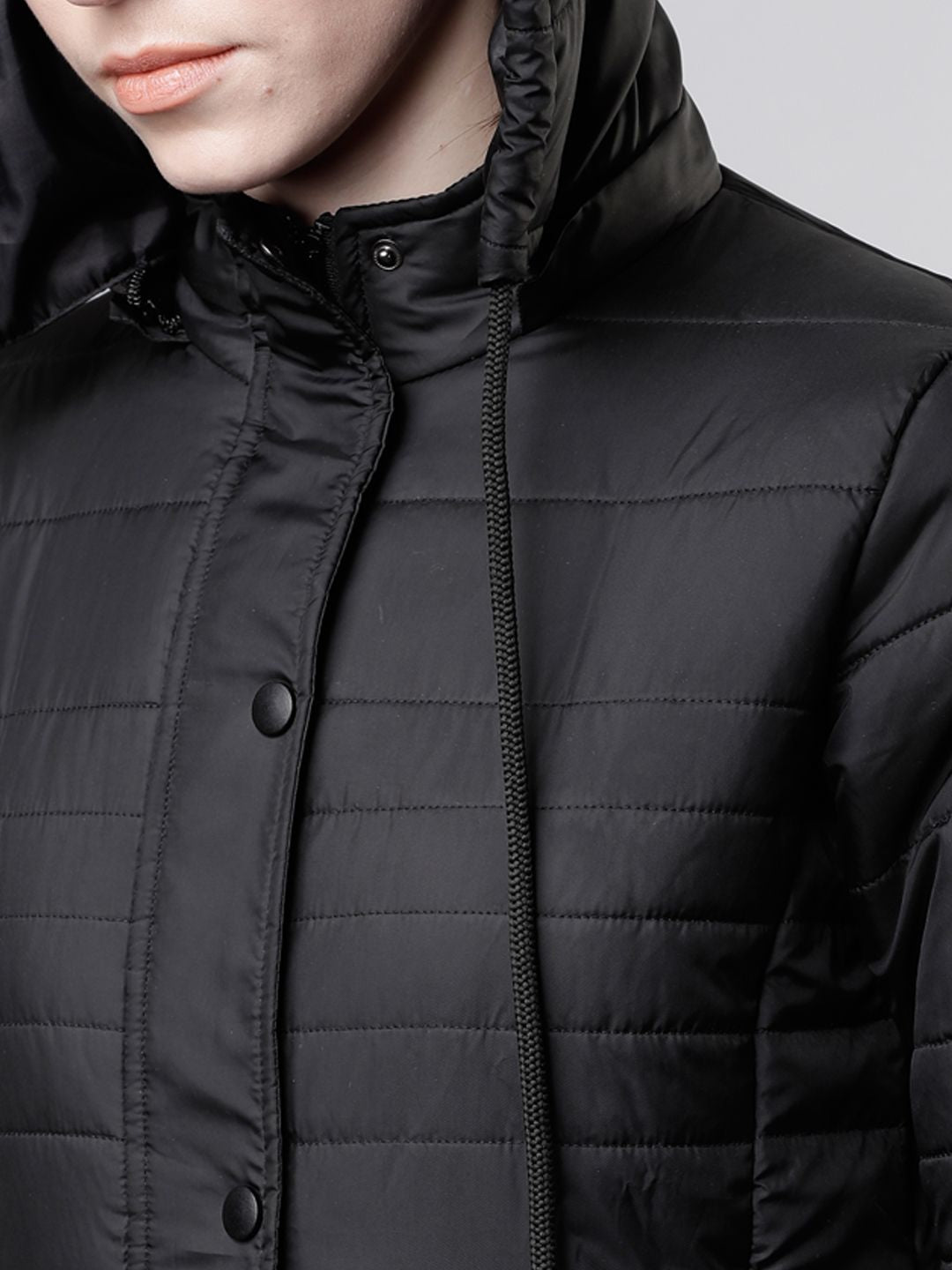 Tokyo Talkies Women Black Solid Puffer Jacket