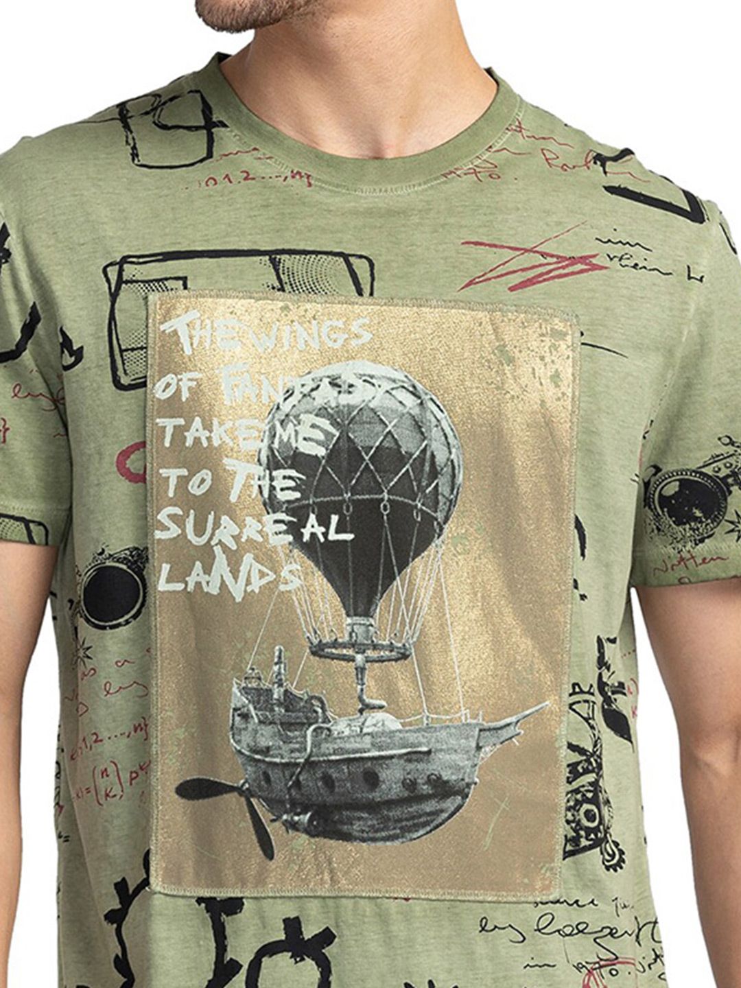 Being Human Slim Fit Graphic Printed Round Neck T-shirt