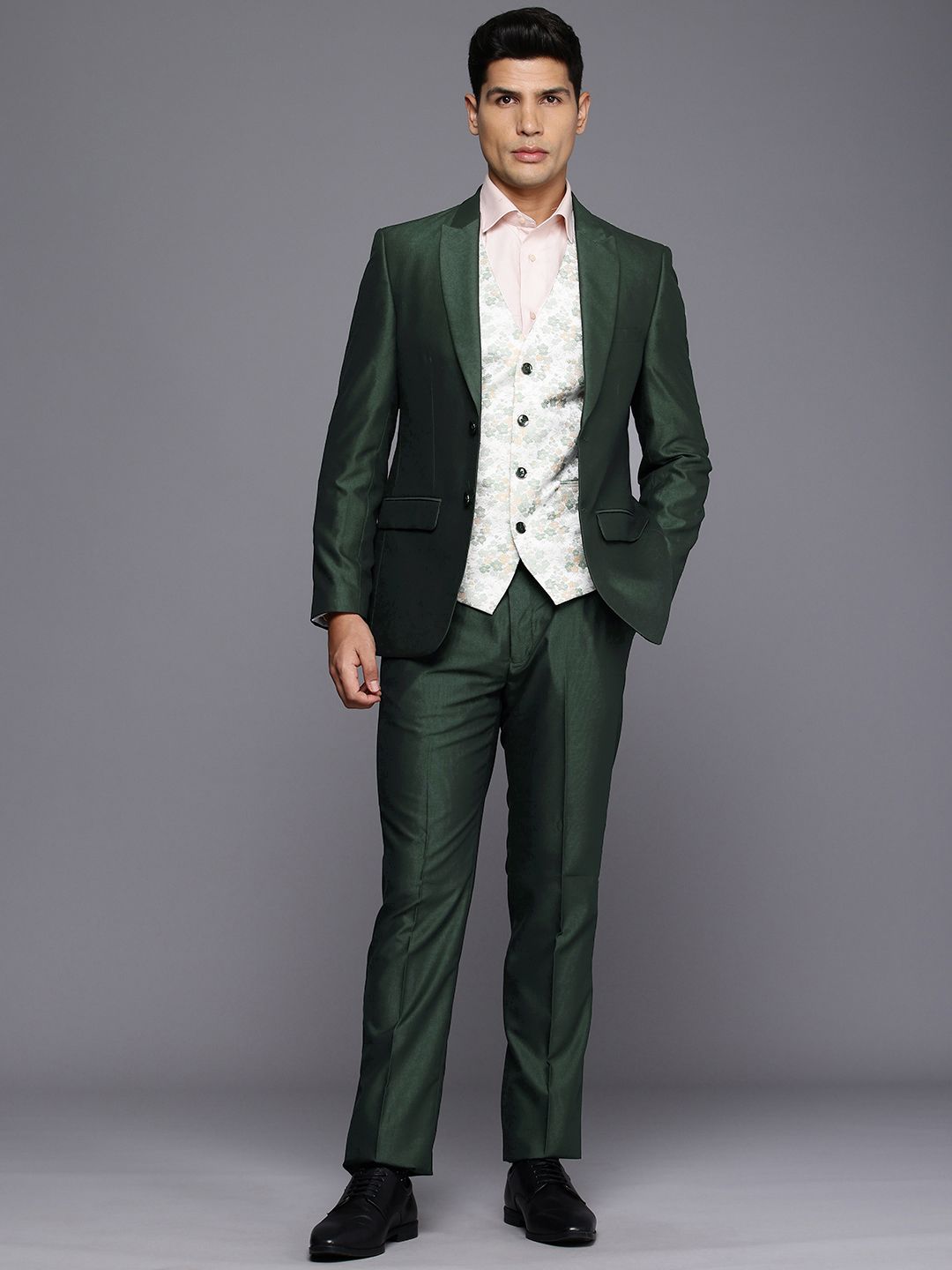 Raymond Single Breasted Contemporary Fit 3-Piece Formal Suit