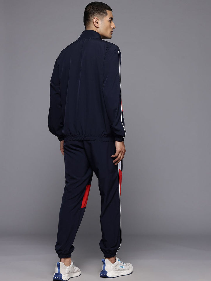 HRX by Hrithik Roshan Men Colourblock Rapid-Dry Lifestyle Tracksuit