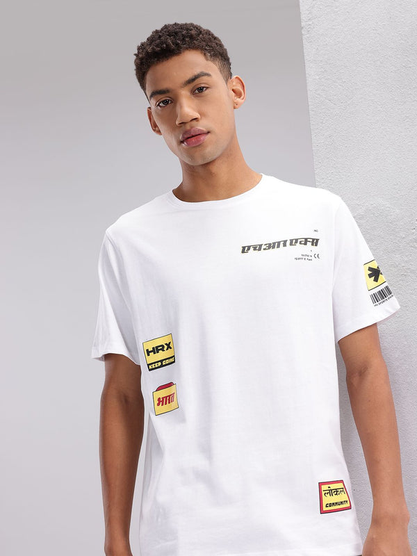 HRX by Hrithik Roshan Typography & Brand Logo Printed Lifestyle T-shirt