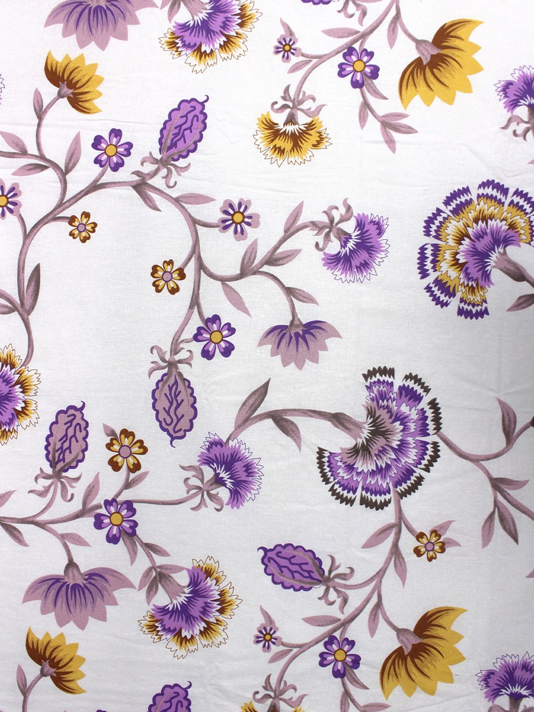 BOMBAY DYEING Ivyrose Blue & Green Floral Cotton 110 TC Queen Bedsheet & 2 Pillow Covers