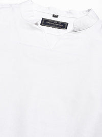 Dennison Men White Comfort Fit kurta