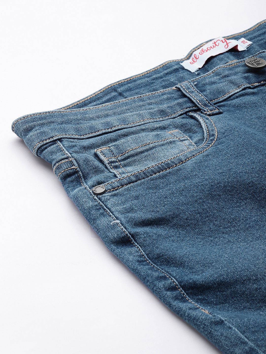 all about you Women Bootcut Light Fade Stretchable Mid-Rise Jeans