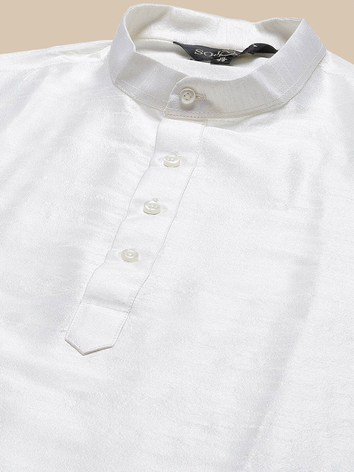 SOJANYA Mandarin Collar Regular Kurta With Churidar & Nehru Jacket