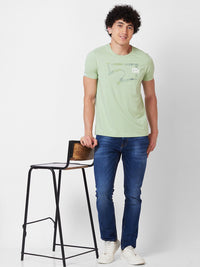 SPYKAR Men Typography Printed Cotton Slim Fit T-shirt