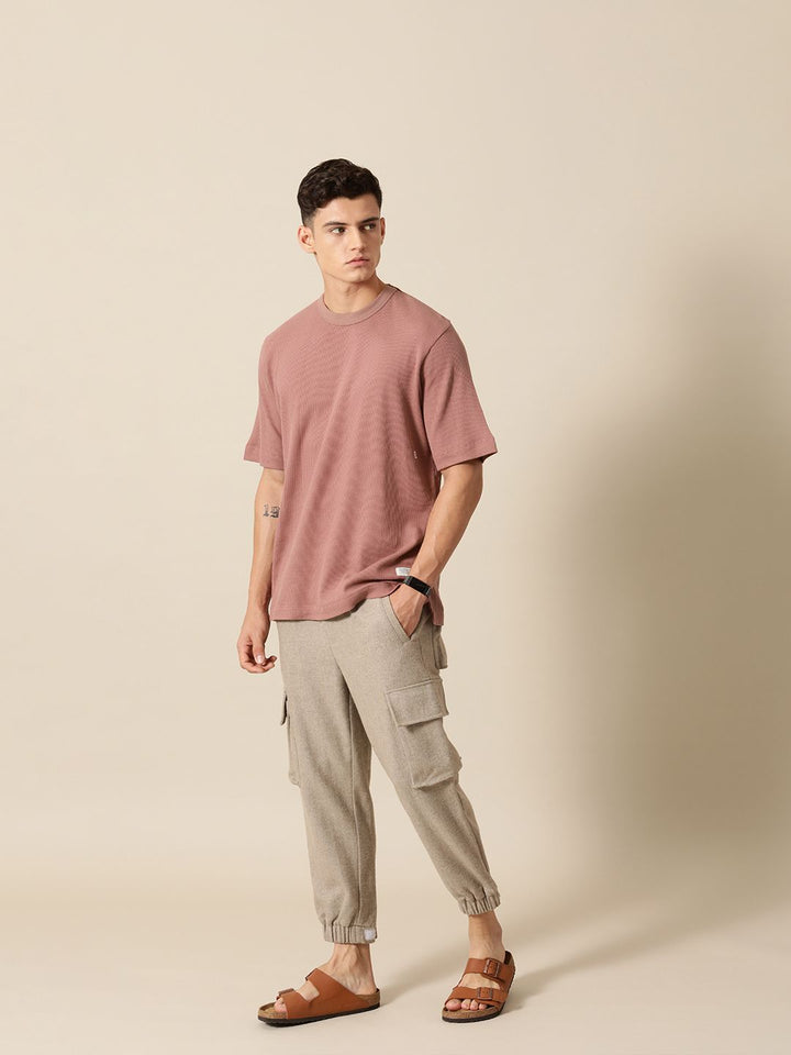 Mr Bowerbird Self Design Liberal Fit Pure Cotton Casual T-shirt