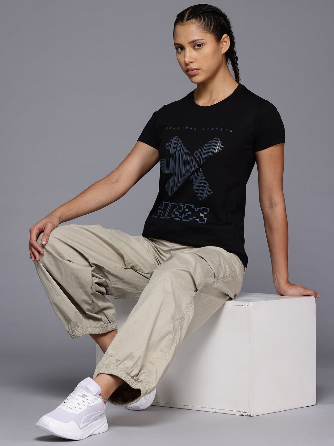 HRX by Hrithik Roshan  Brand Logo Printed T-shirt