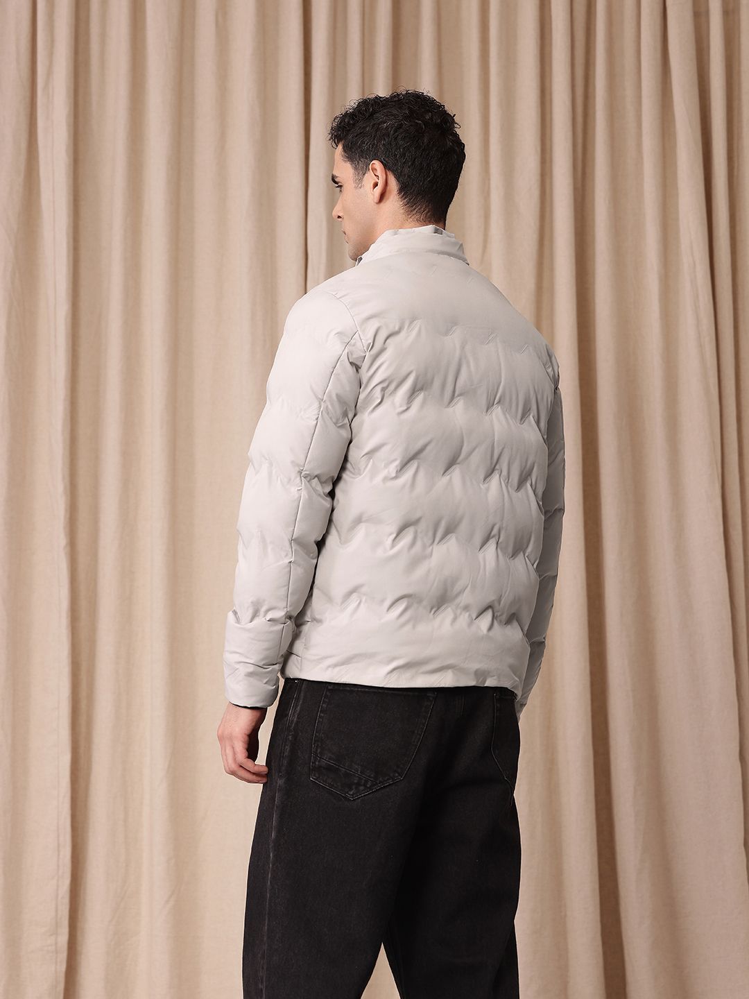 Mr Bowerbird Mock Collar With Detachable Hood Puffer Jacket