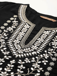 Indo Era Ethnic Motifs Embroidered Gotta Patti Kurta With Trousers & Dupatta