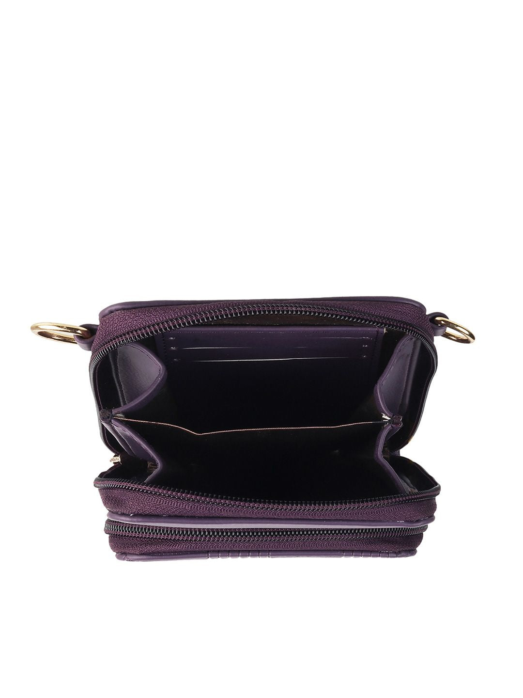 Mochi Women Purple Geometric Zip Around Wallet