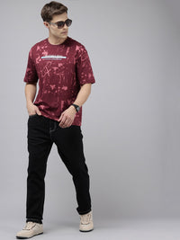 SPYKAR Oversized Fit Typography Printed T-shirt