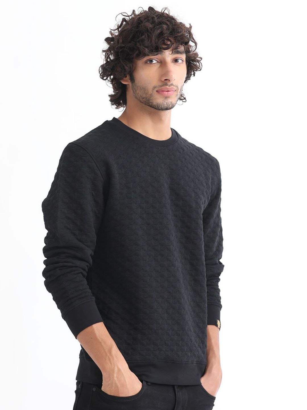 RARE RABBIT Men Shield Sweatshirt