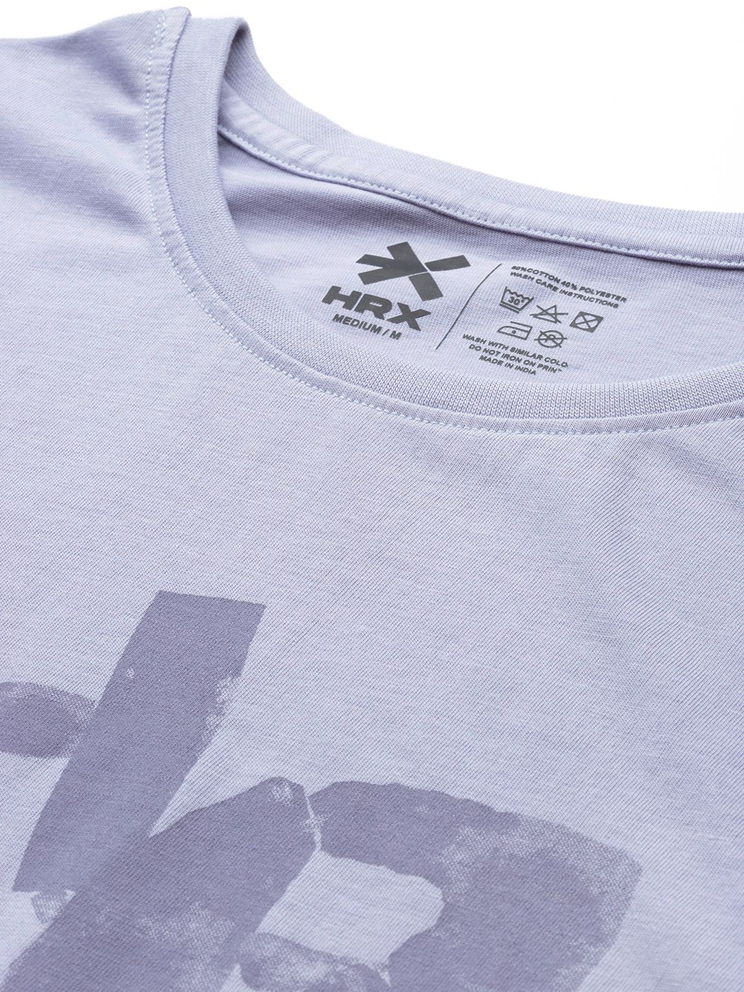 HRX by Hrithik Roshan Brand Logo Print Boxy Yoga T-shirt