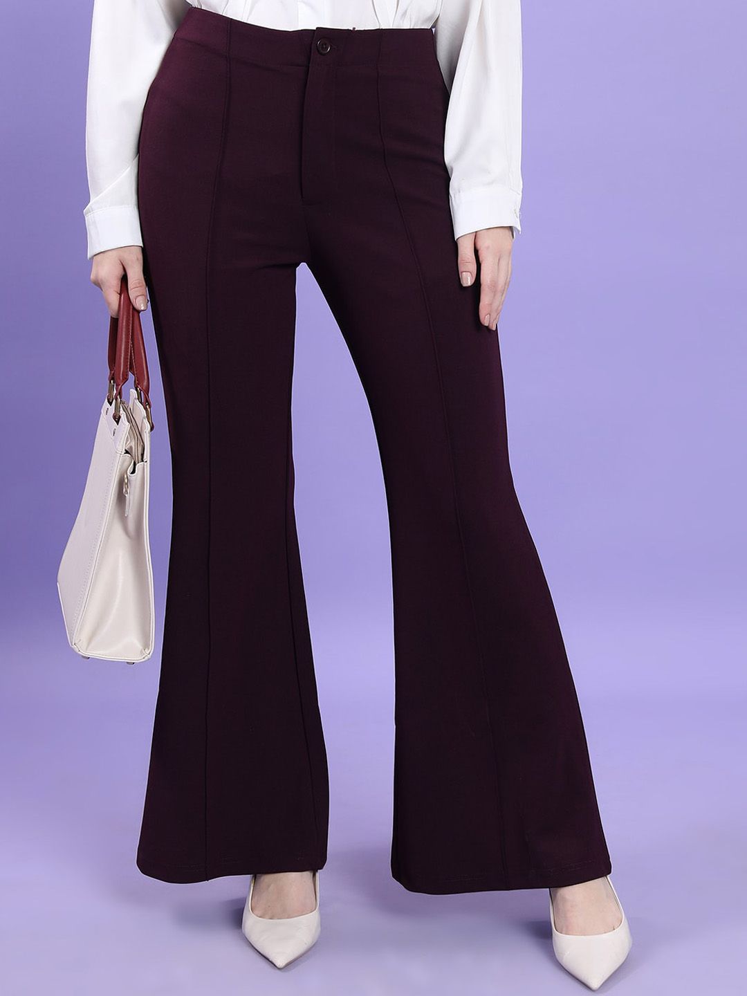 CHIC BY TOKYO TALKIES Women Flared High Rise Bootcut Trouser