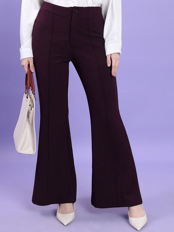 CHIC BY TOKYO TALKIES Women Flared High Rise Bootcut Trouser