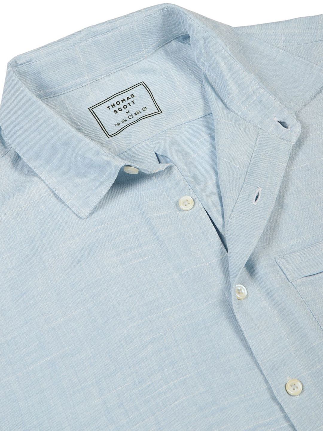 Thomas Scott Men Premium Slim Fit Textured Casual Shirt