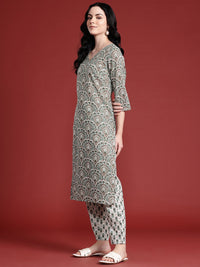 Anouk Ethnic Motifs Printed Kurta with Trousers & With Dupatta