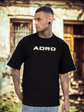 ADRO Graphic Printed Drop-Shoulder Sleeves Cotton Oversized T-shirt