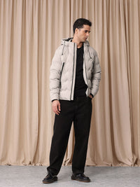 Mr Bowerbird Mock Collar With Detachable Hood Puffer Jacket