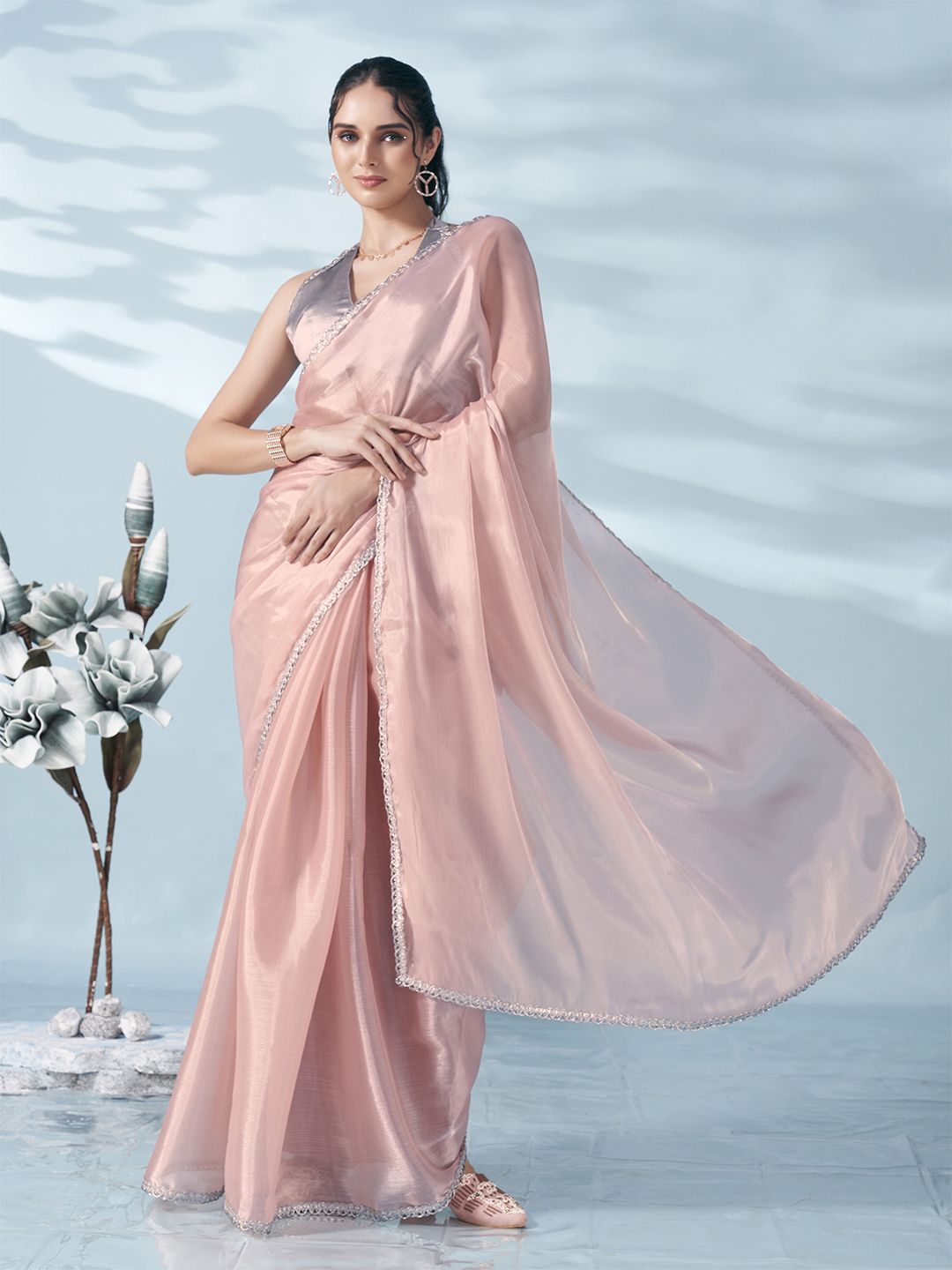 Tikhi Imli Sequinned Satin Saree